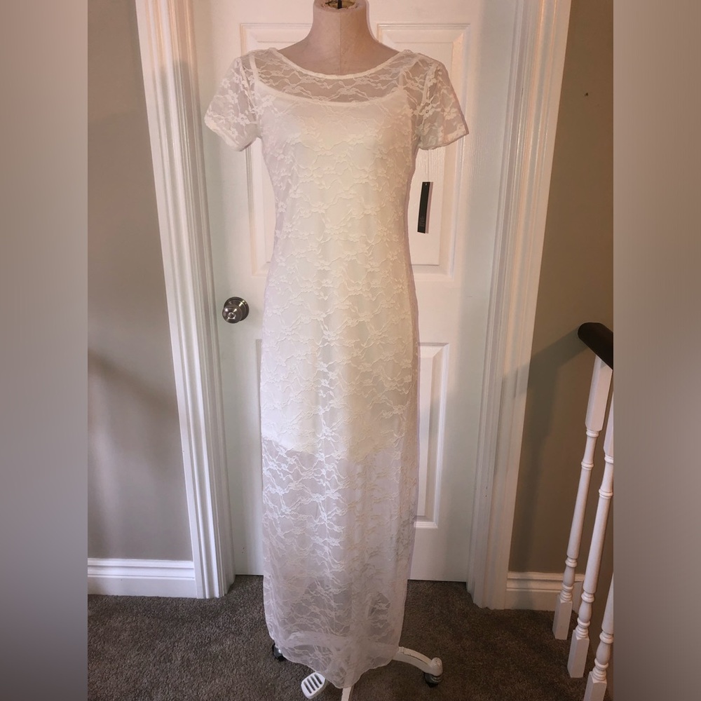 3/$20 Wild Fable Elegant Off White Lace Maxi Dress